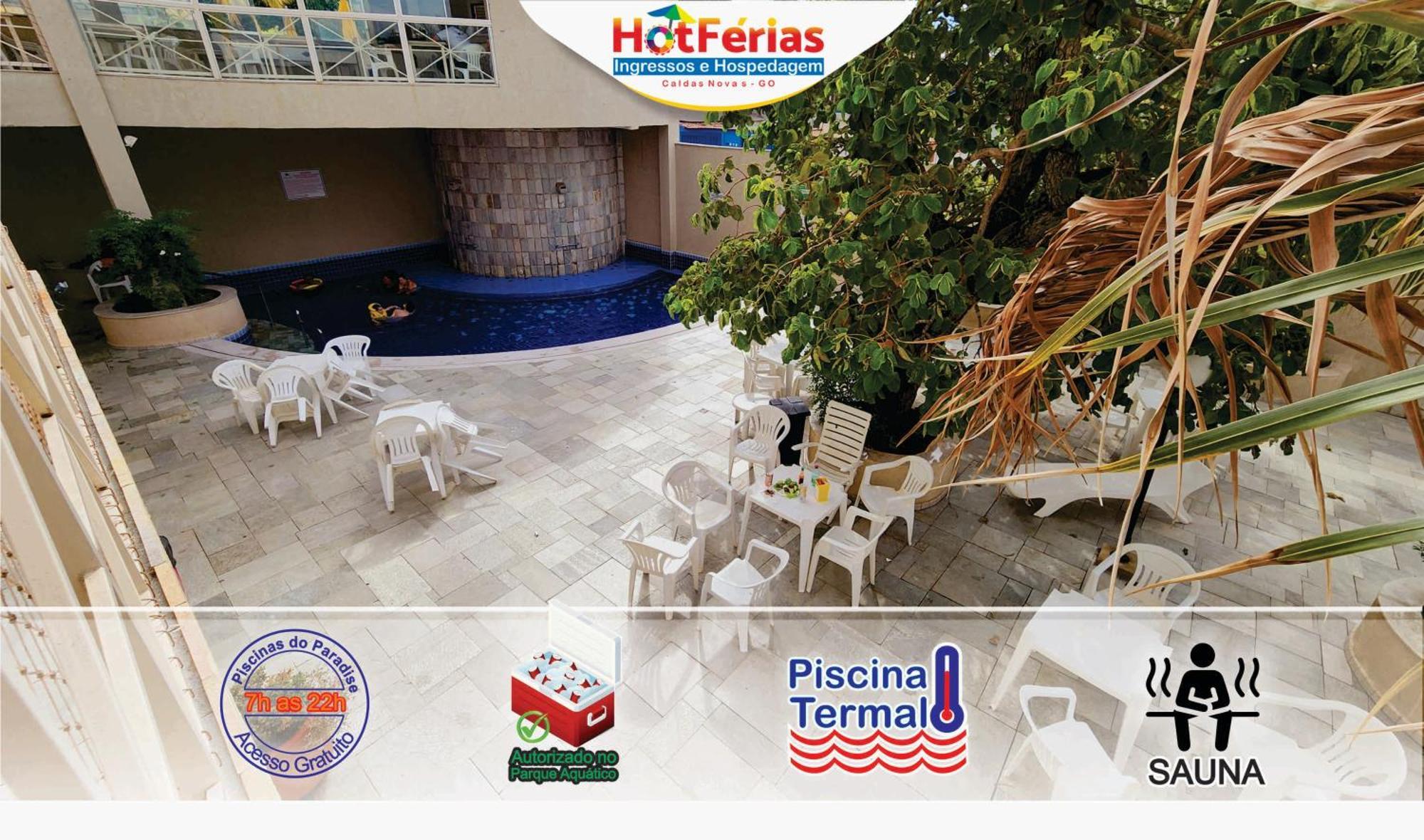 Flat Paradise, Piscinas Termais, Proximo Ao Centro - Hotferias Caldas Novas Esterno foto
